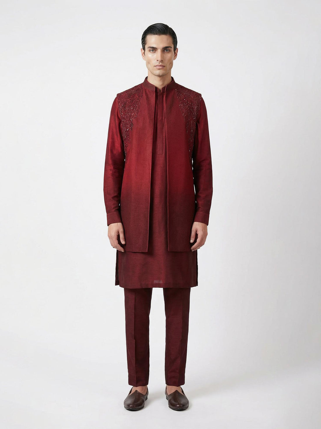 Maroon Ombre Bundi Set