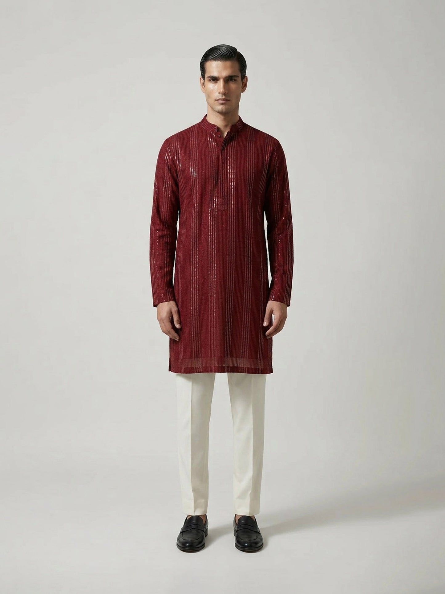 Linear Openwork Kurta set