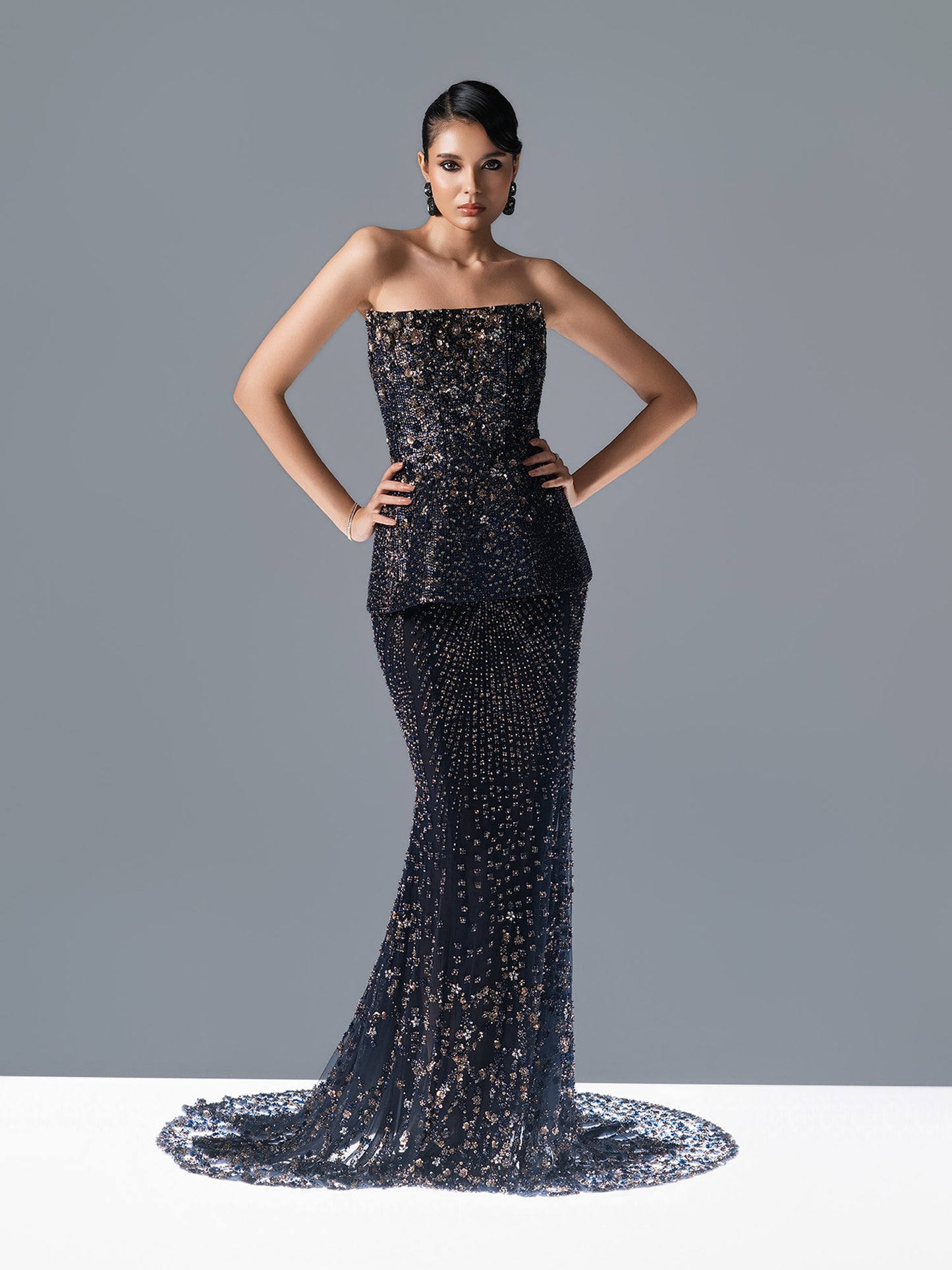 Obsidian Bloom Lehenga Set