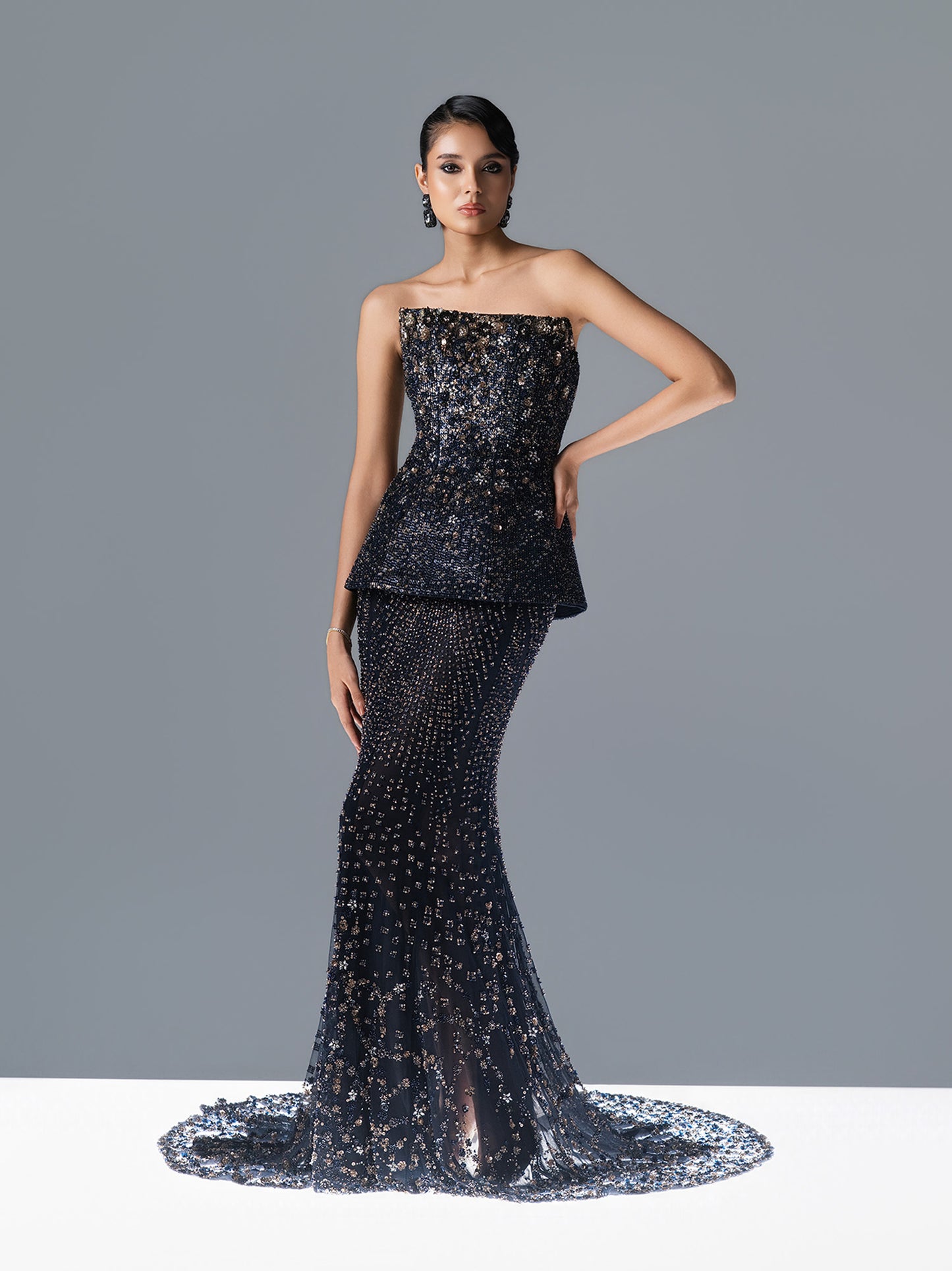 Obsidian Bloom Lehenga Set