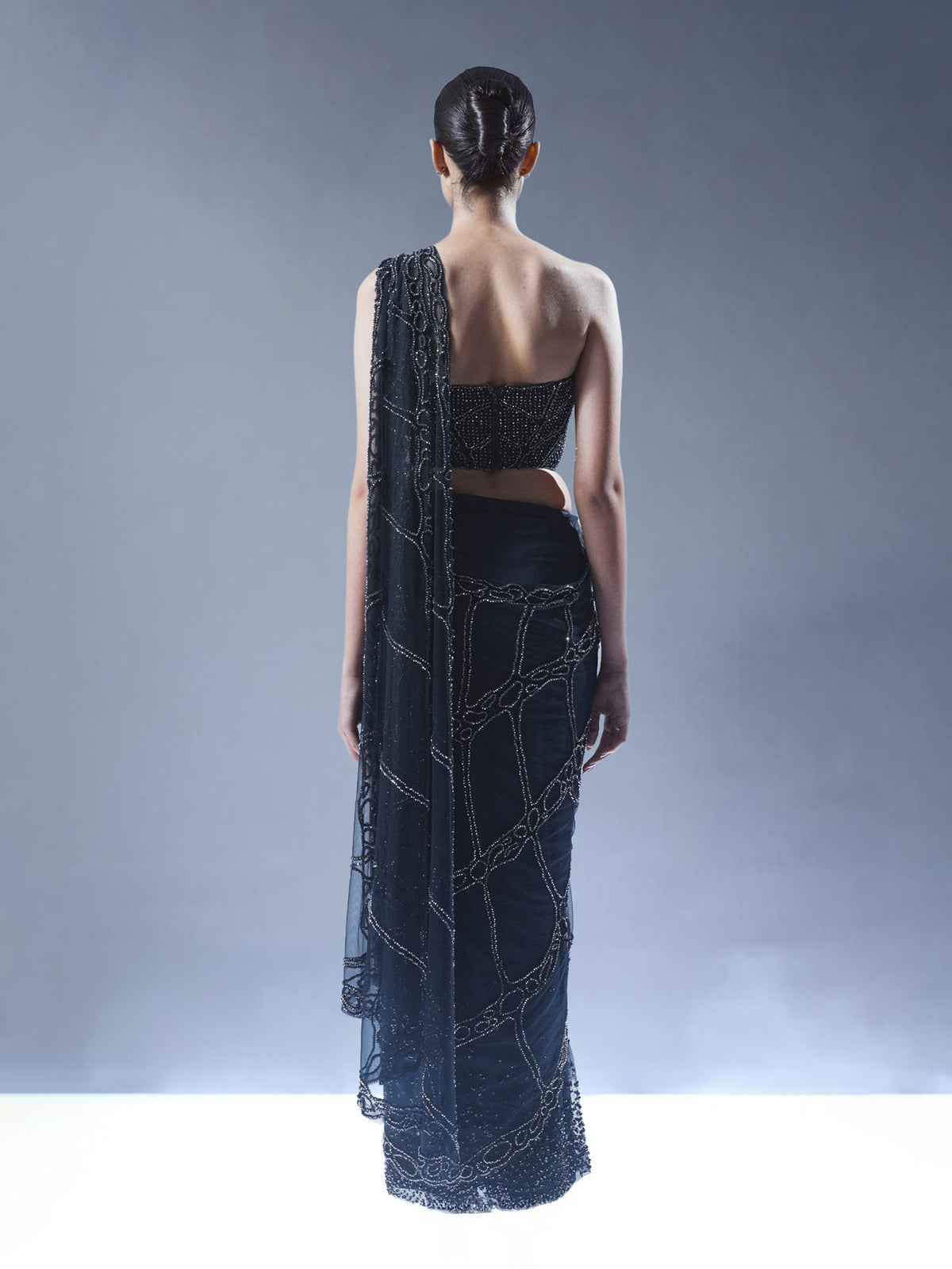 Nocturne Lattice Saree