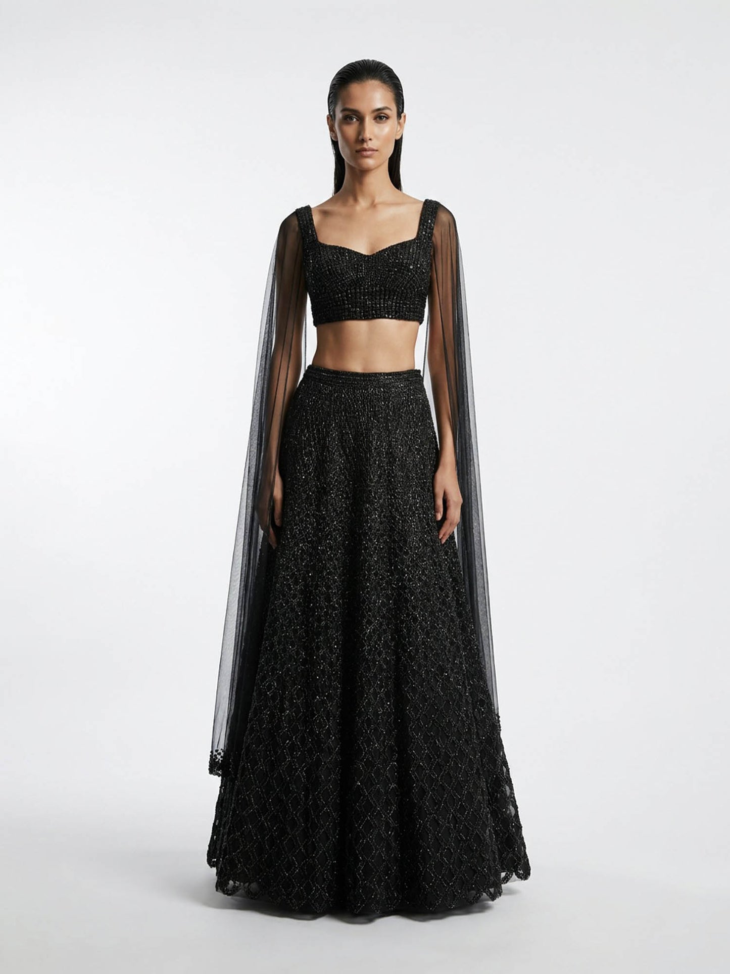 Noiré Veil Lehenga Set