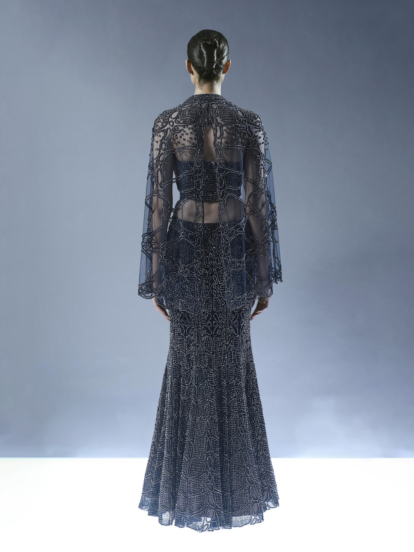 Sapphire Veil Lehenga Set