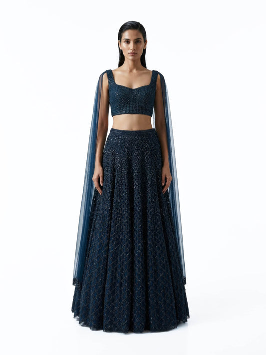 Sahara Fringe Lehenga Set