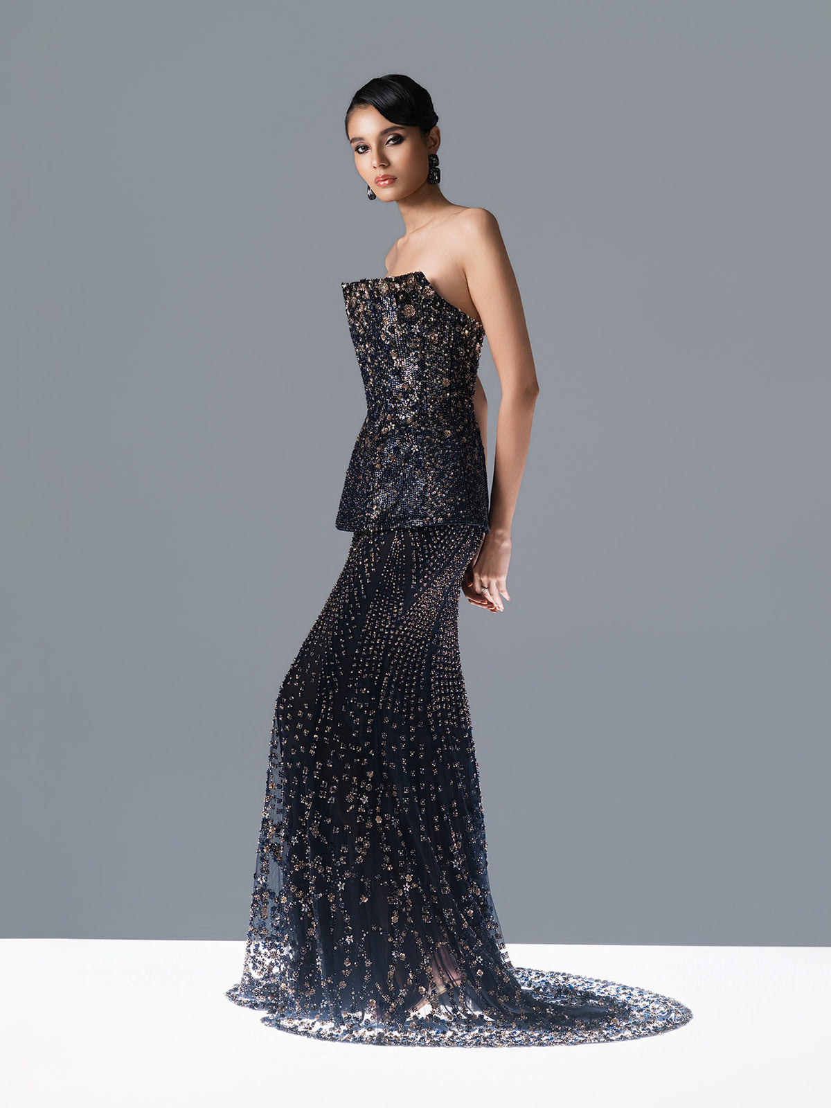 Obsidian Bloom Lehenga Set