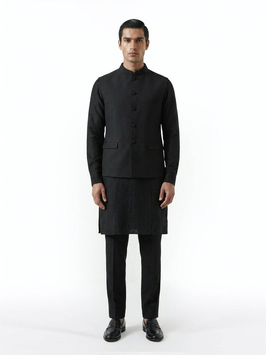 Midnight Black Bandhgala Jacket