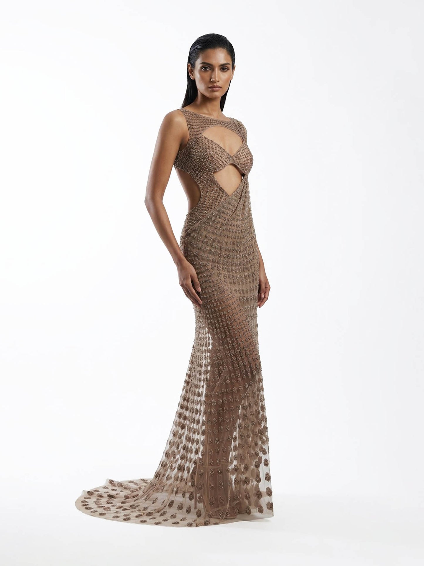 Ethereal Mirage Cutout Gown