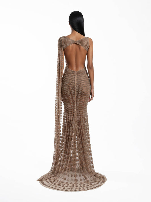 Ethereal Mirage Cutout Gown