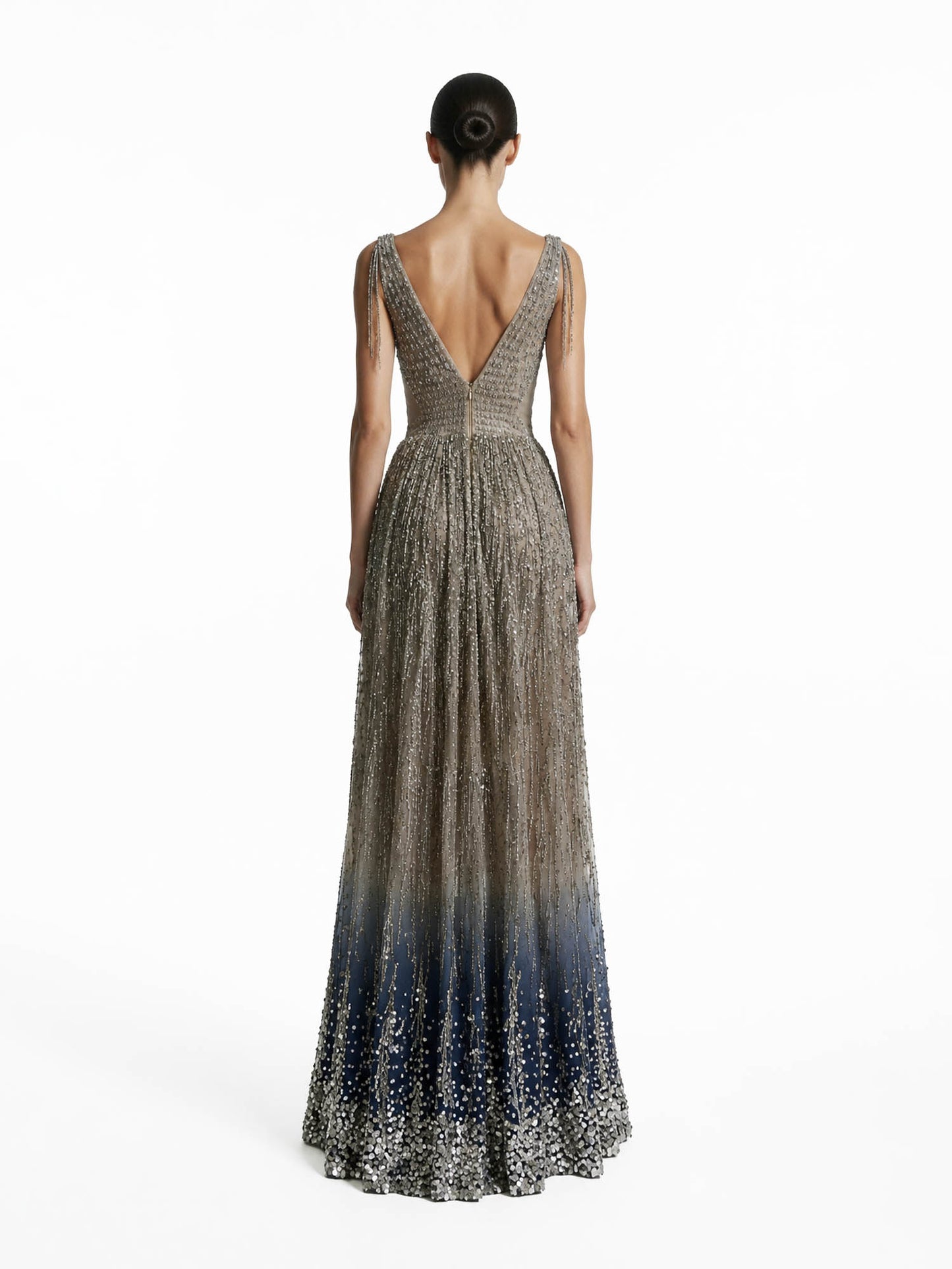 Celestial Cascade Embellished Gown