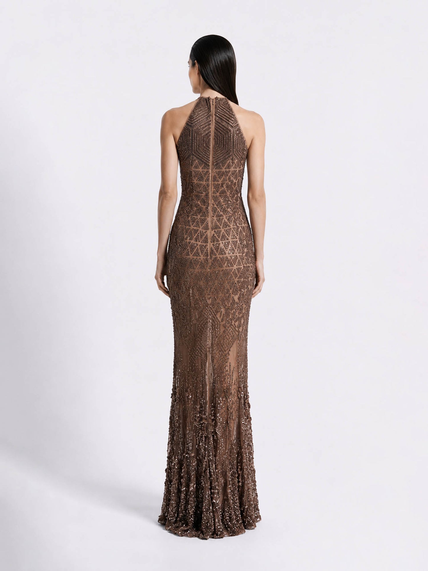 Celestial Mosaic Halter Gown