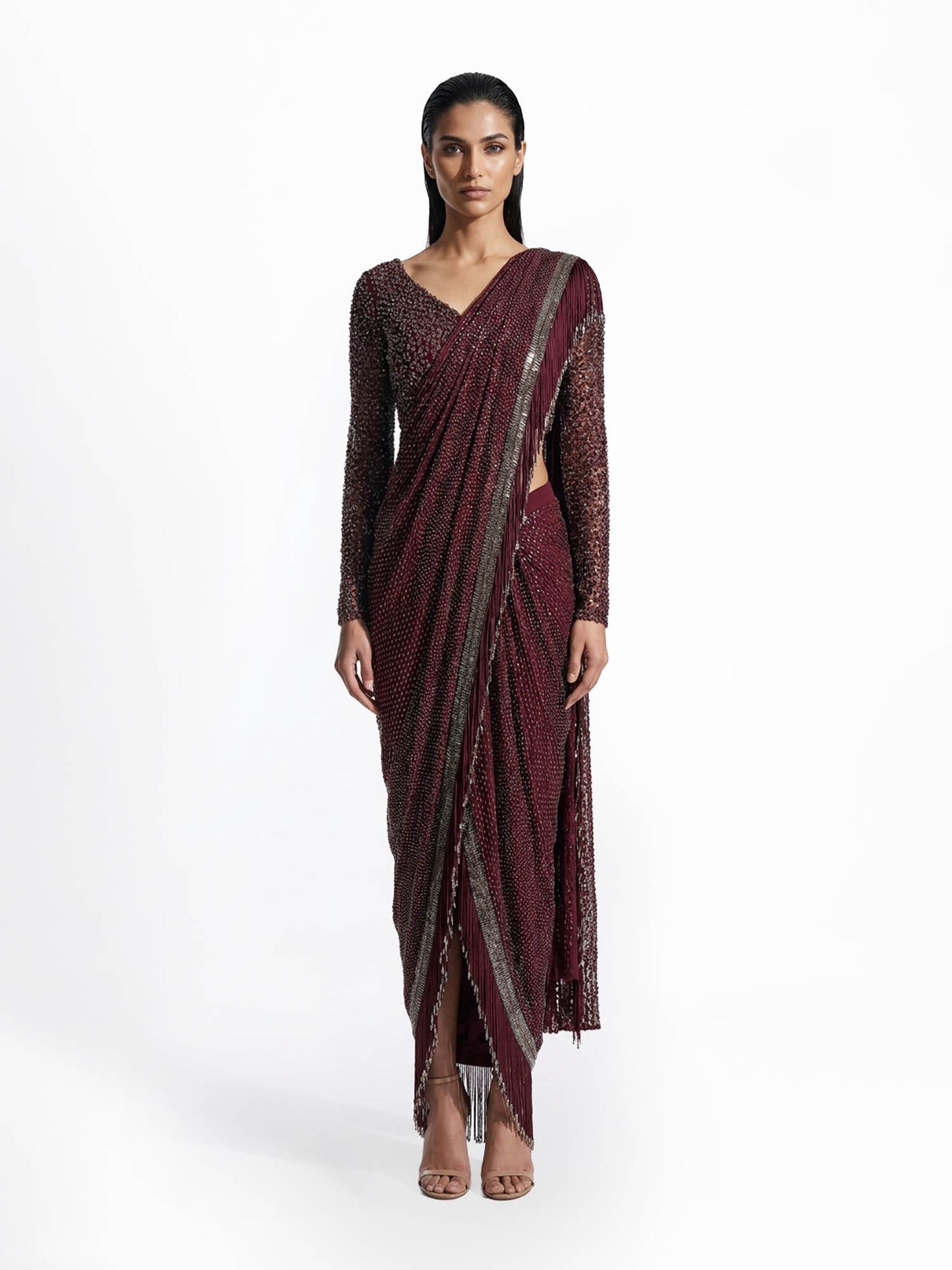 Fringe Saree