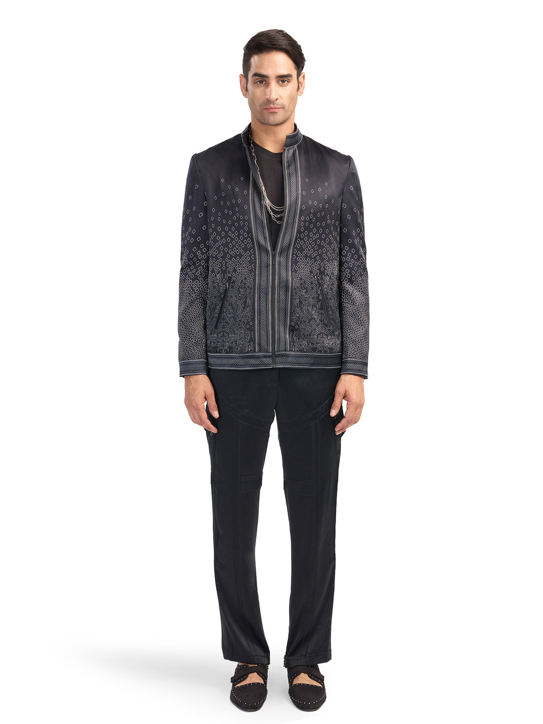 Terazzo Fading Boxes Bomber Jacket