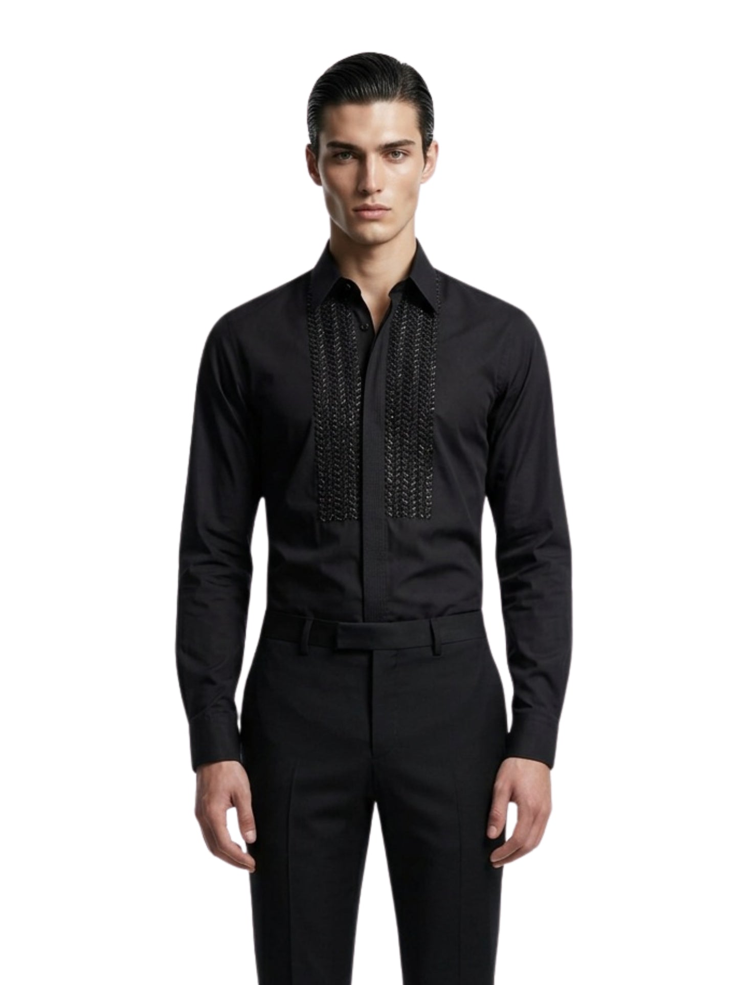 Noir Textured Formal Shirt
