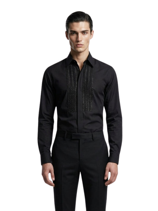 Noir Textured Formal Shirt