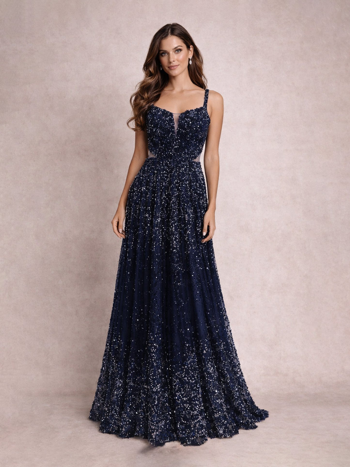 Midnight Noir Embellished Gown