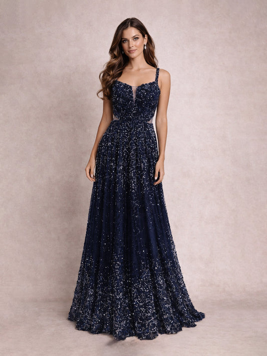 Midnight Noir Embellished Gown