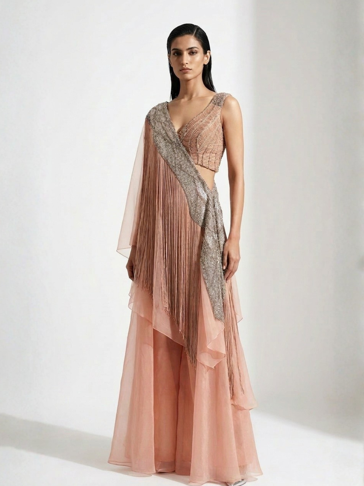 Aurora Fringe Lehenga Set