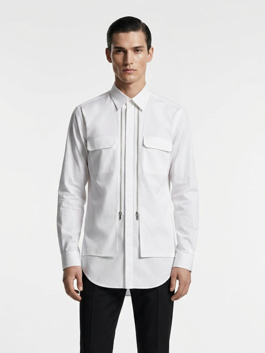 Ivory Dual-Zip Utility Shirt