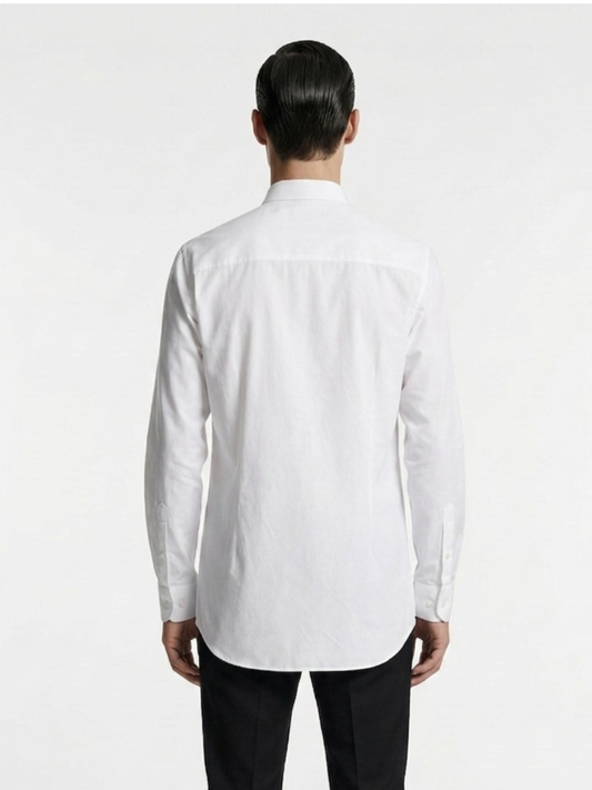 Ivory Asymmetric Zip Shirt