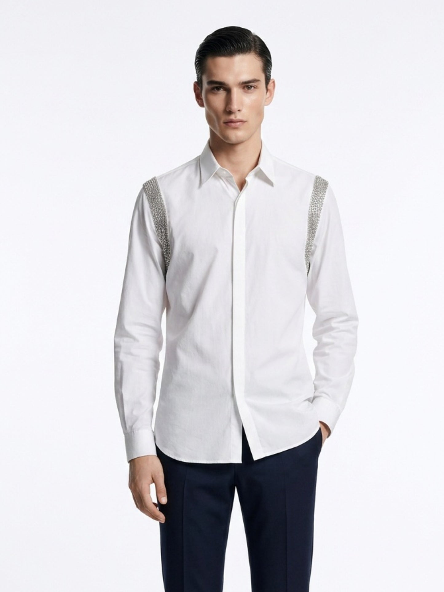 Armhole Embroidery Shirt