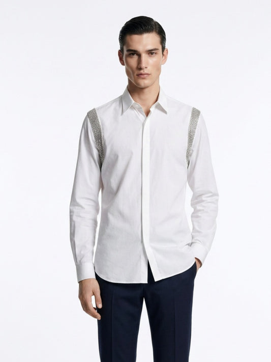 Armhole Embroidery Shirt