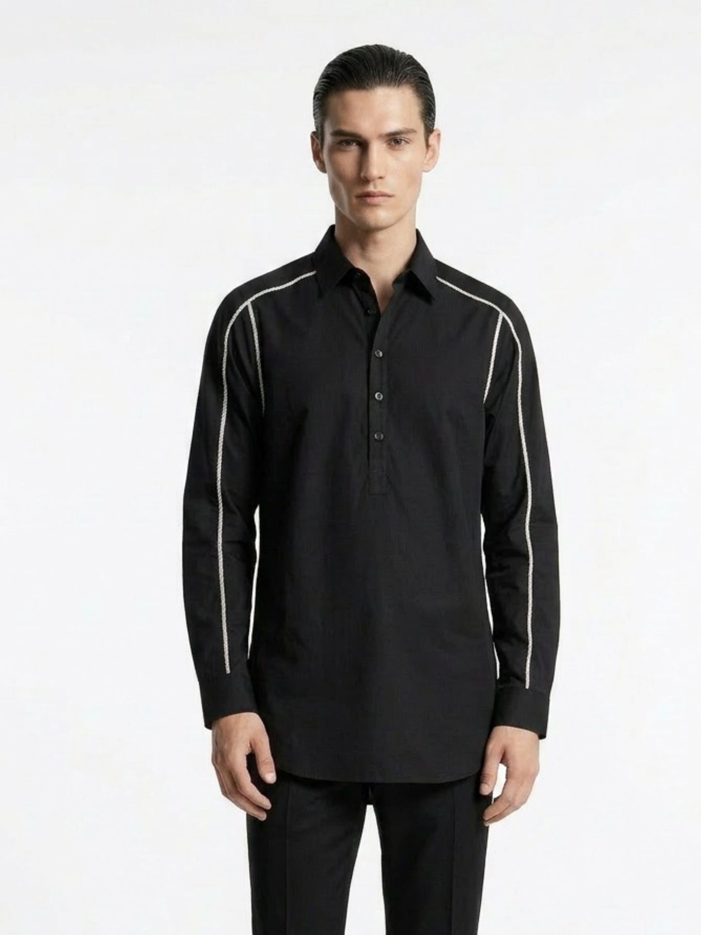 Midnight Noir Signature Piped Shirt