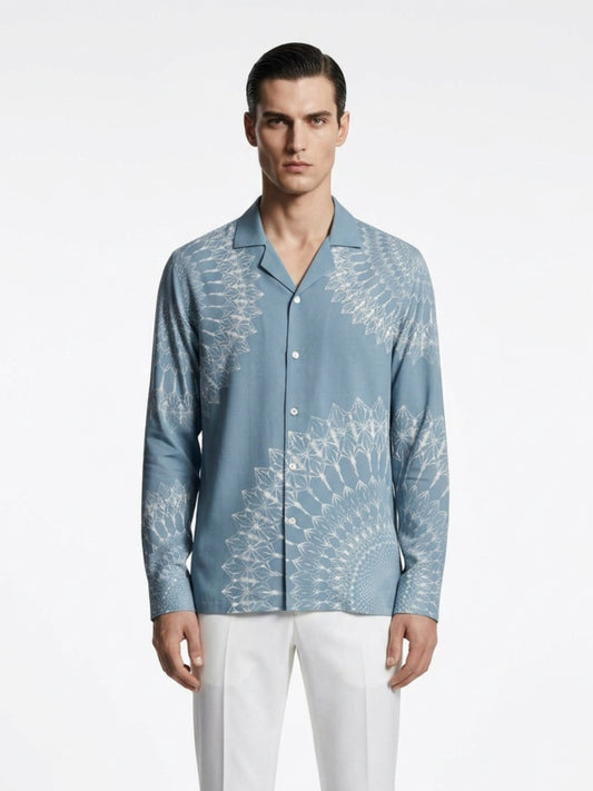 Azure Mirage Printed Shirt