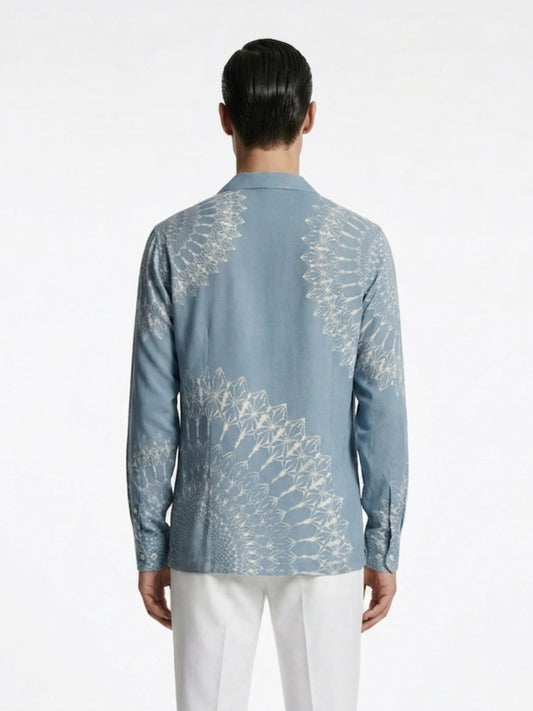 Azure Mirage Printed Shirt