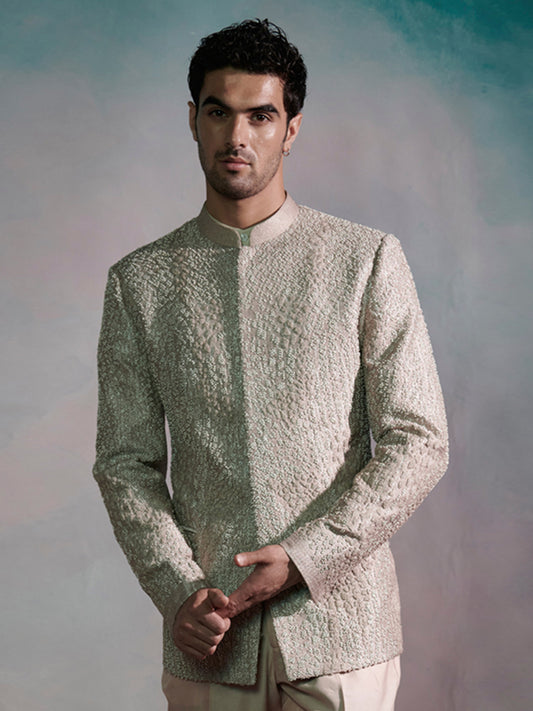 The Phlox Hand Beaded Bandgala Set