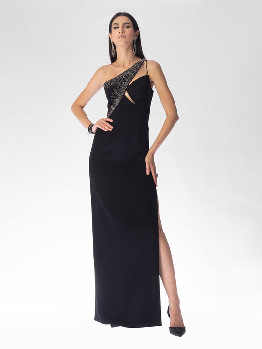 Leonids Black Embellished Dress