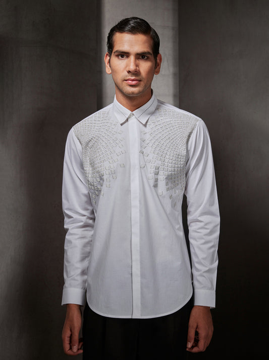 White Embroidered Shirt