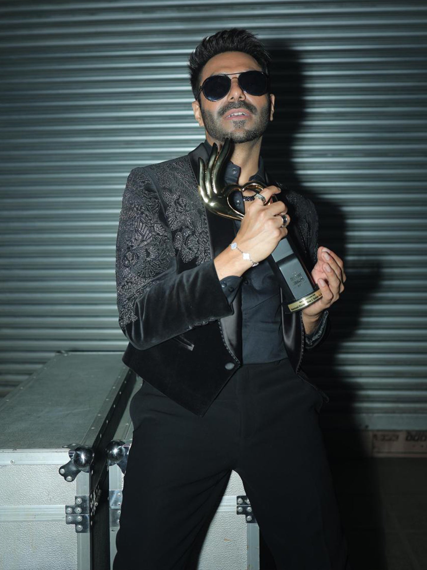 Aparshakti Khurana in Aventine Crop Tuxedo Set