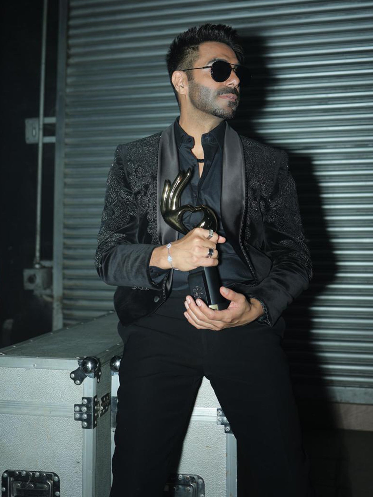 Aparshakti Khurana in Aventine Crop Tuxedo Set