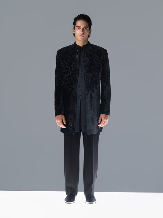 Lustre Noire Sherwani Set