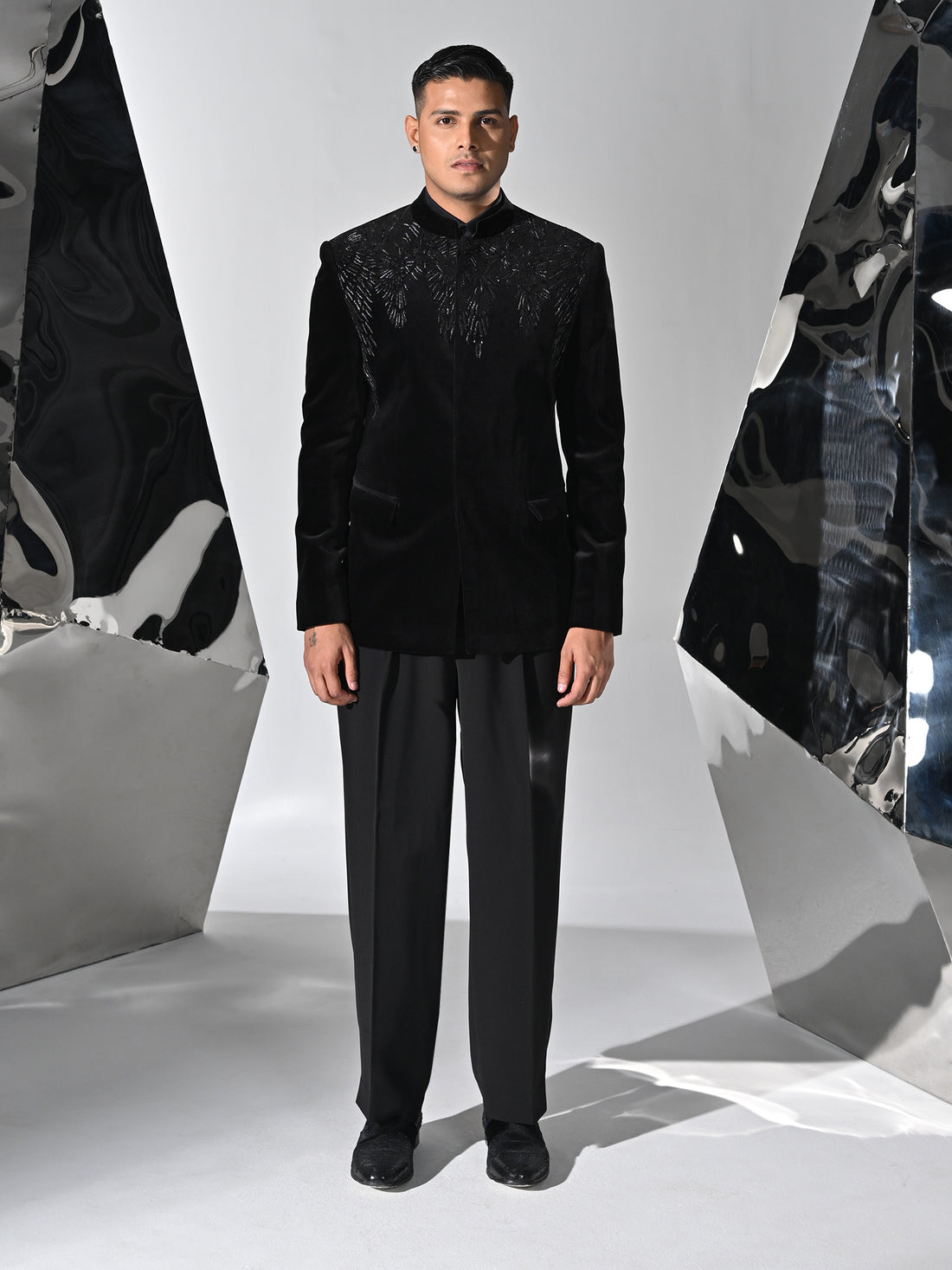 Obsidian Noir Bandhgala