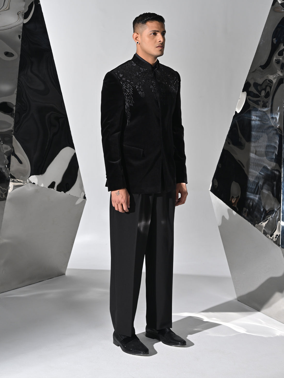 Obsidian Noir Bandhgala