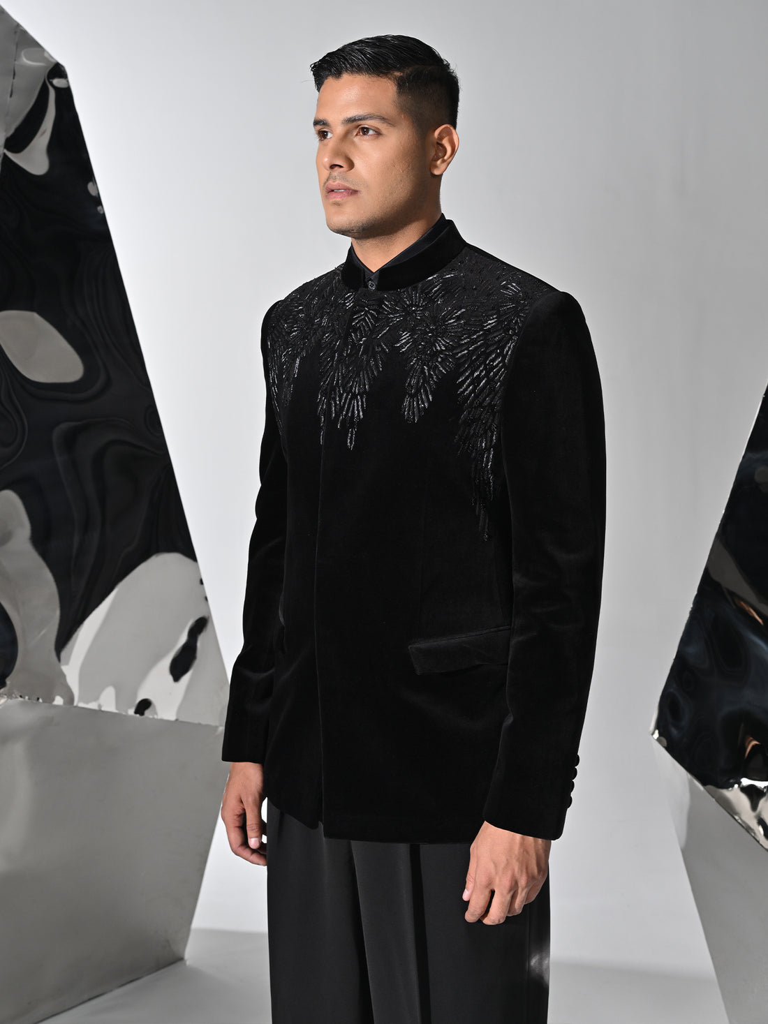 Obsidian Noir Bandhgala