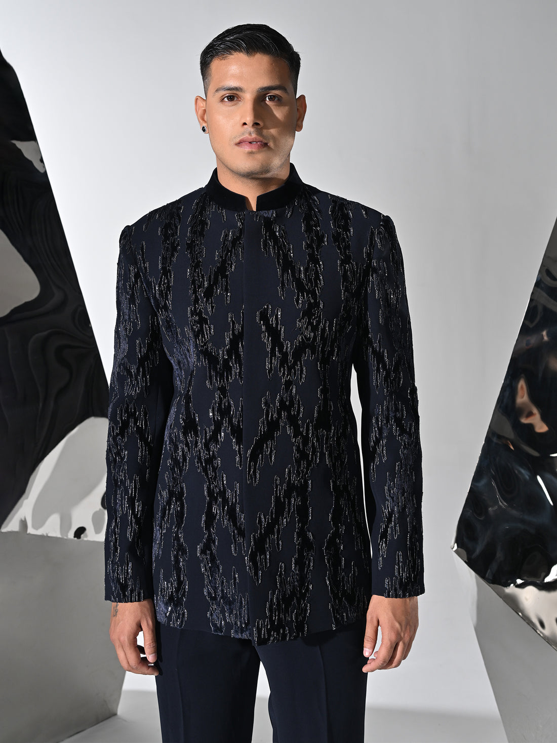 Midnight Cascade Bandhgala