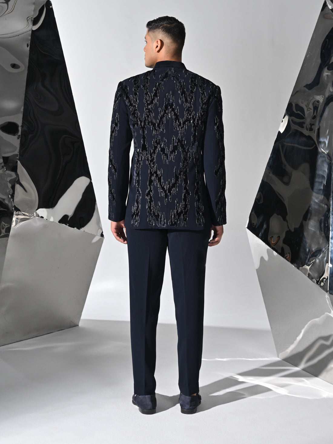 Midnight Cascade Bandhgala