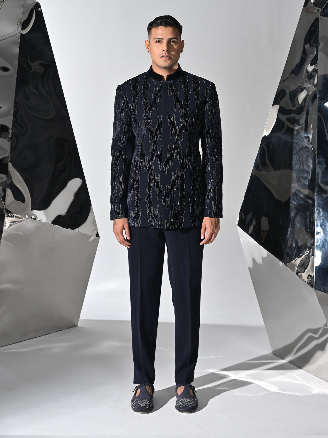 Midnight Cascade Bandhgala