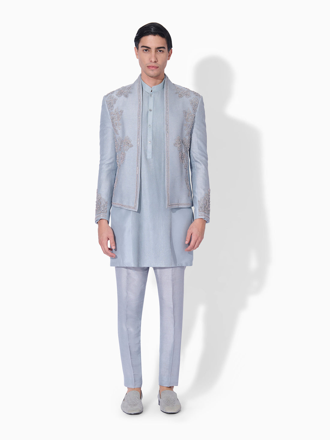 Blue Metal Bandhgala Set