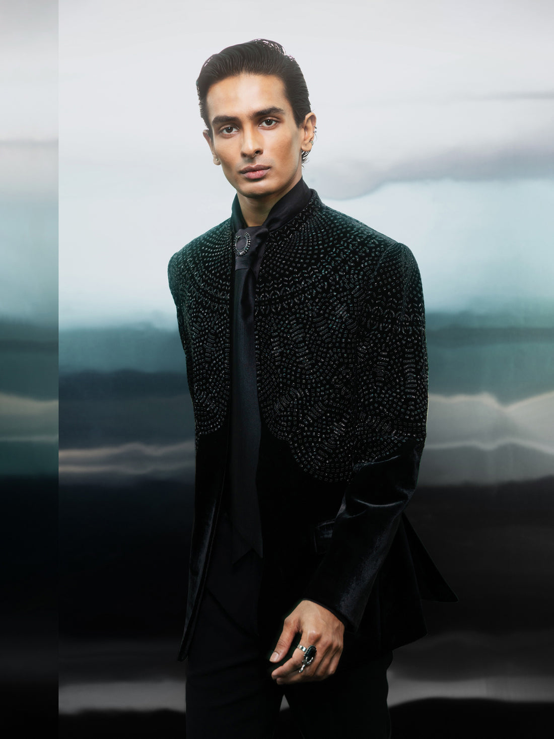 Obsidian Aura Bandhgala