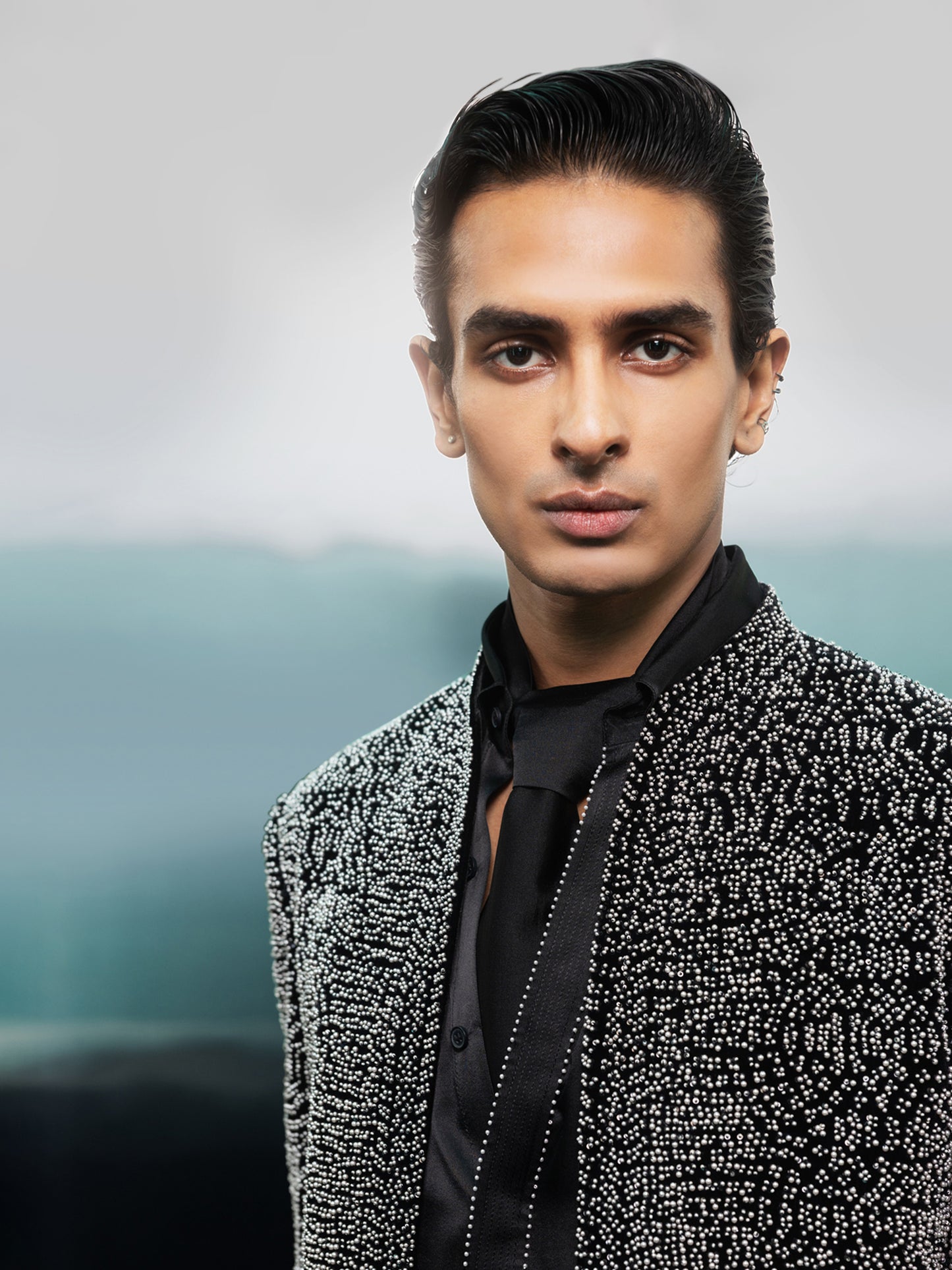 Silver Serpent Textured Jacket