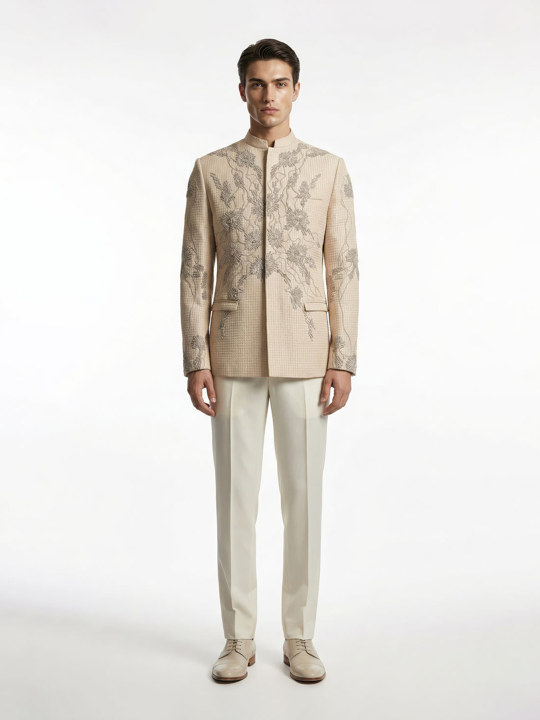 Pearl Cascade Bandhgala Set