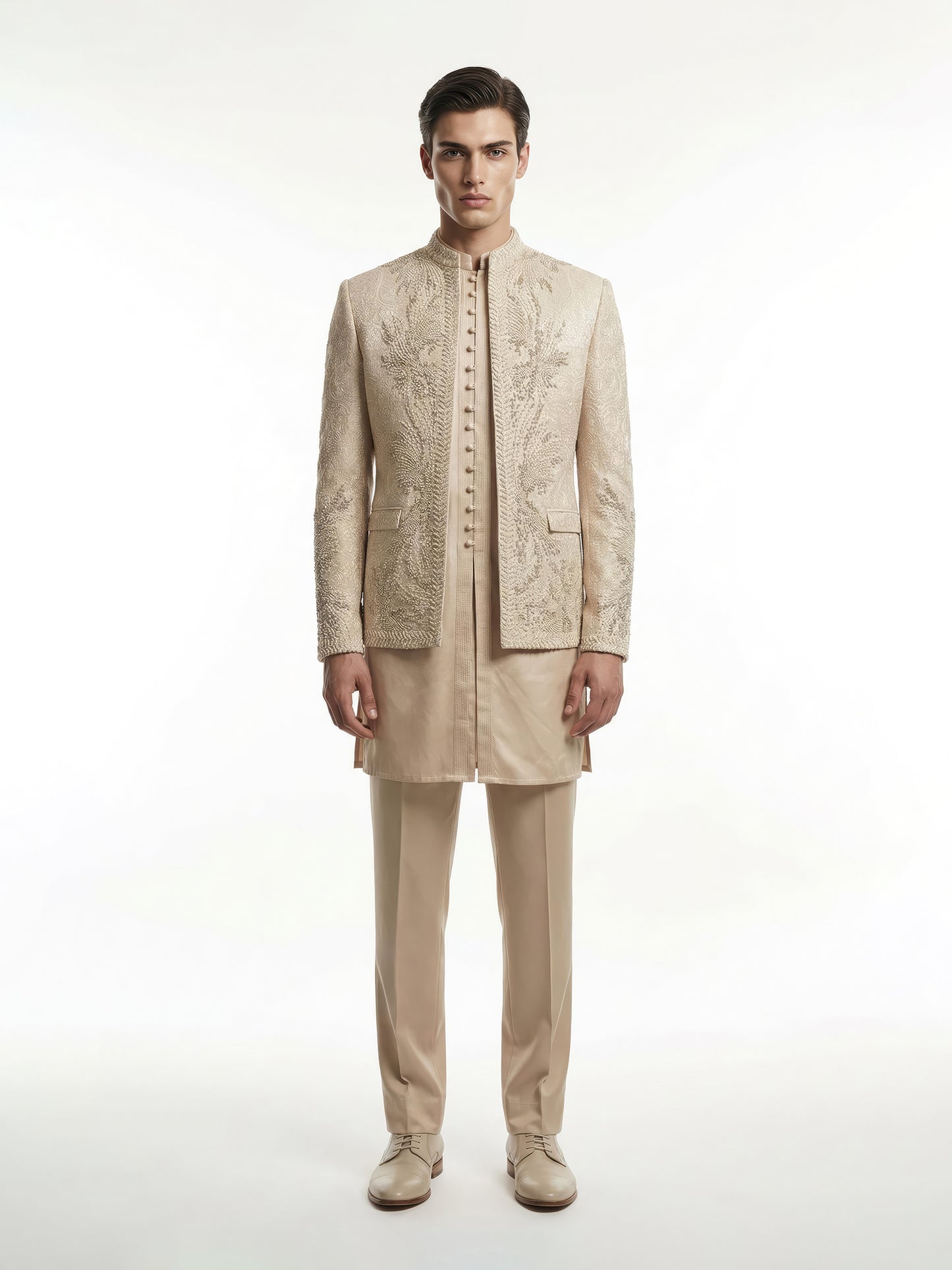 Luminous Shore Bandhgala Set