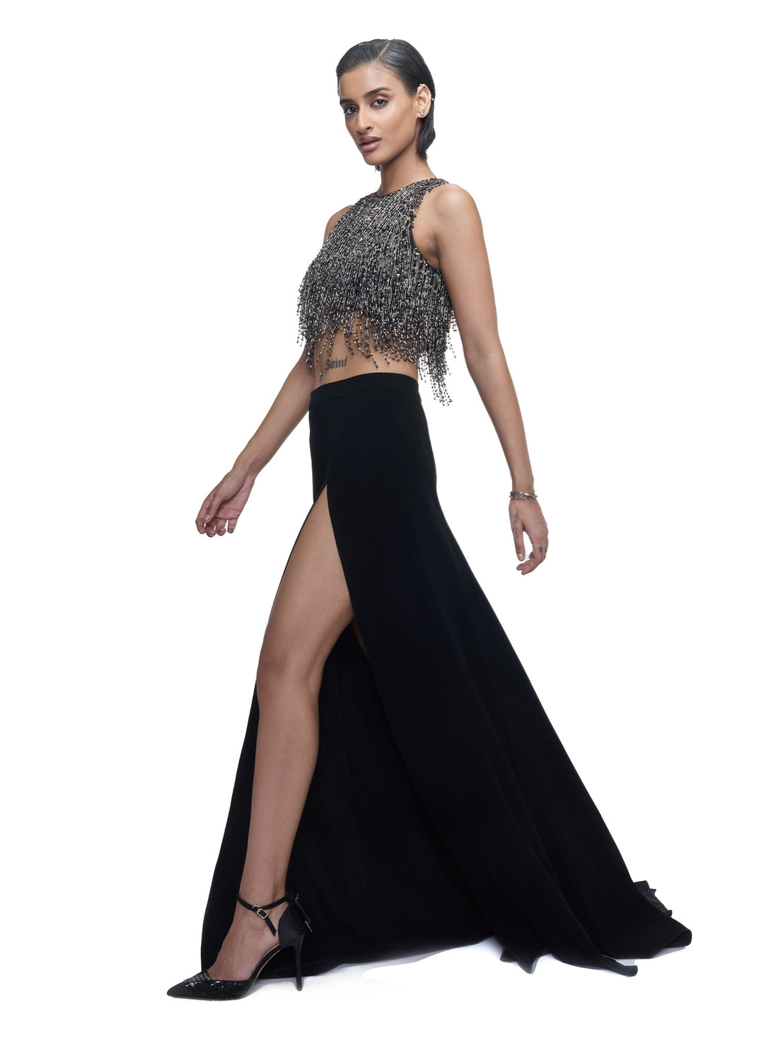 Ceres Metallic Fringe Top