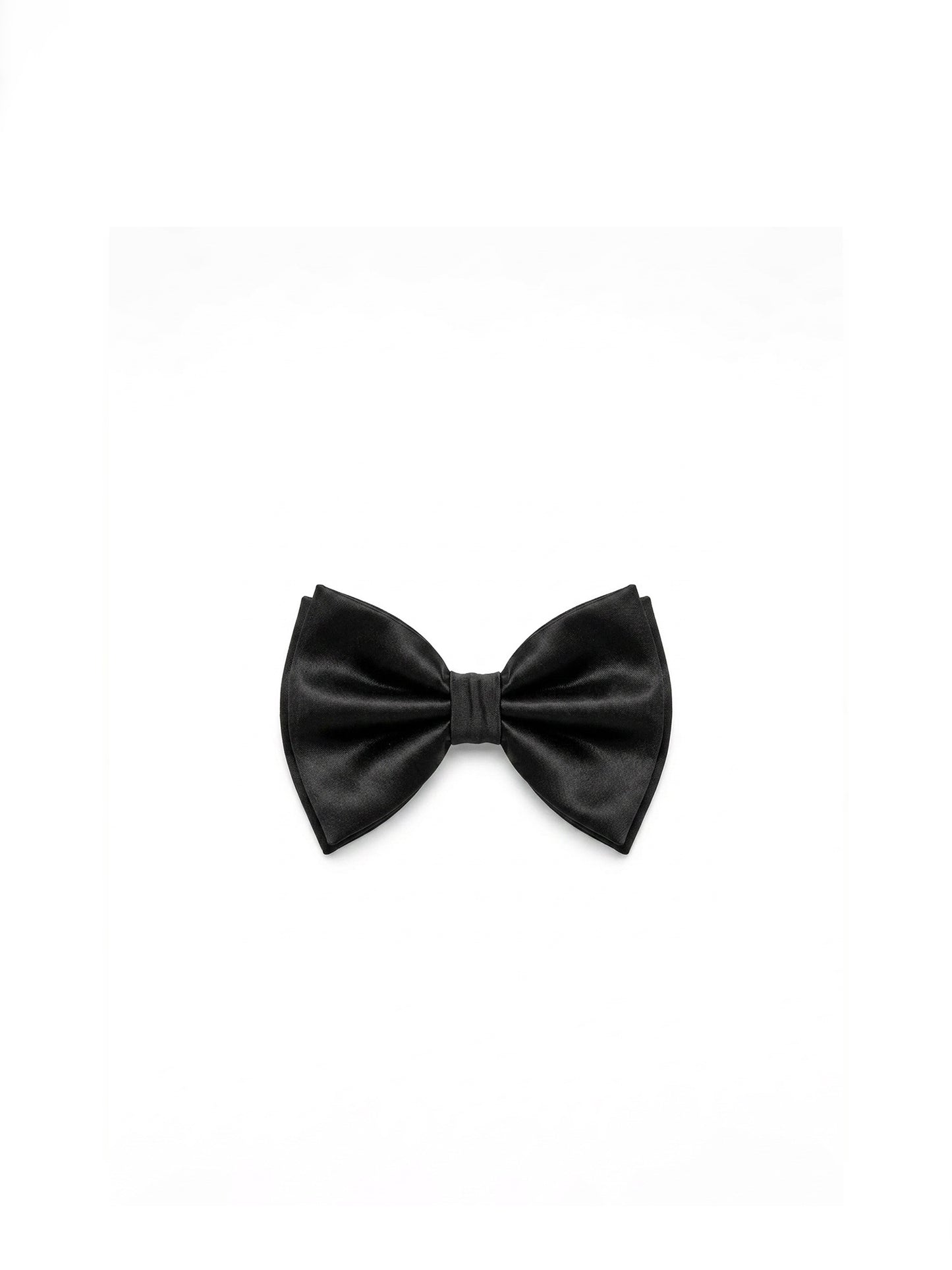 Midnight Satin Bow Tie
