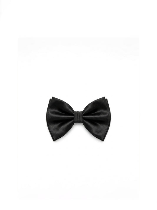 Midnight Satin Bow Tie