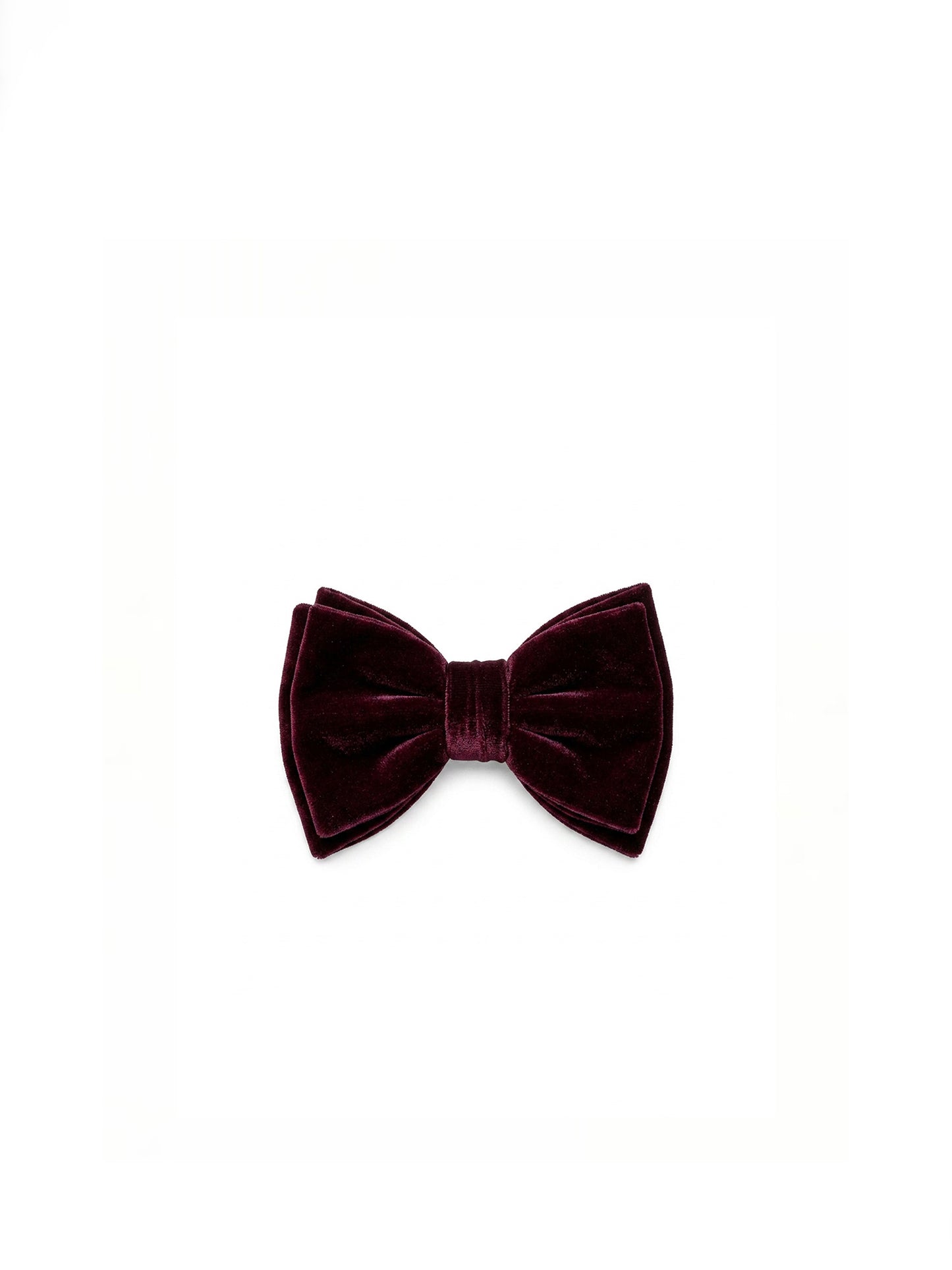 Burgundy Royale Velvet Bow Tie