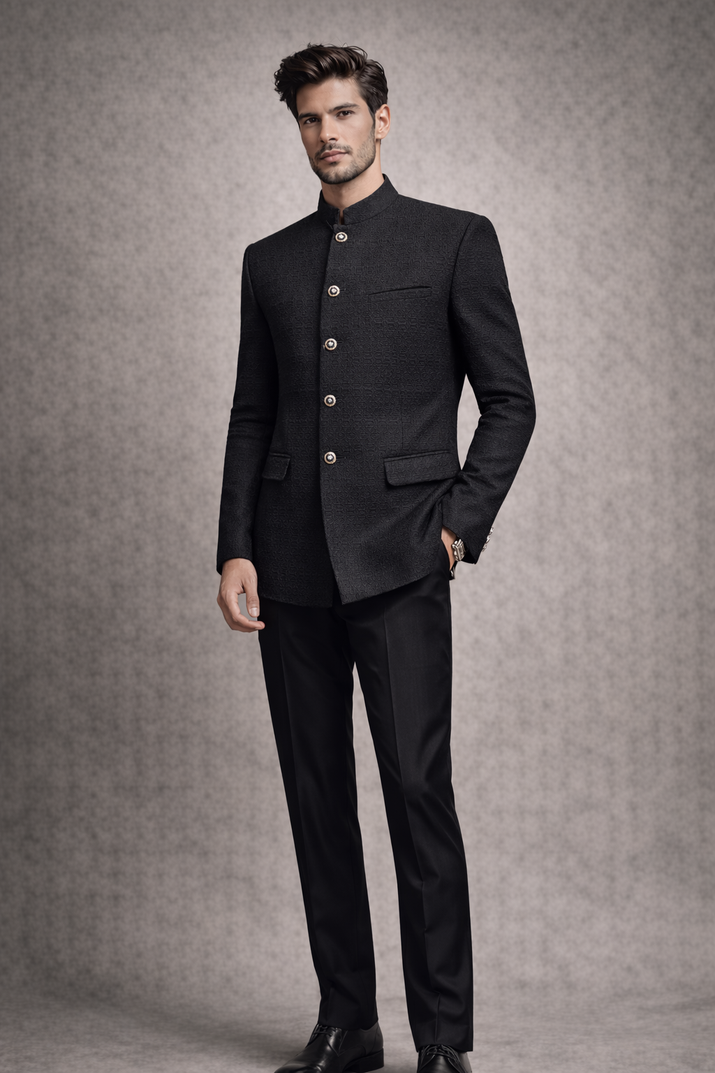 Black Royale Bandhgala